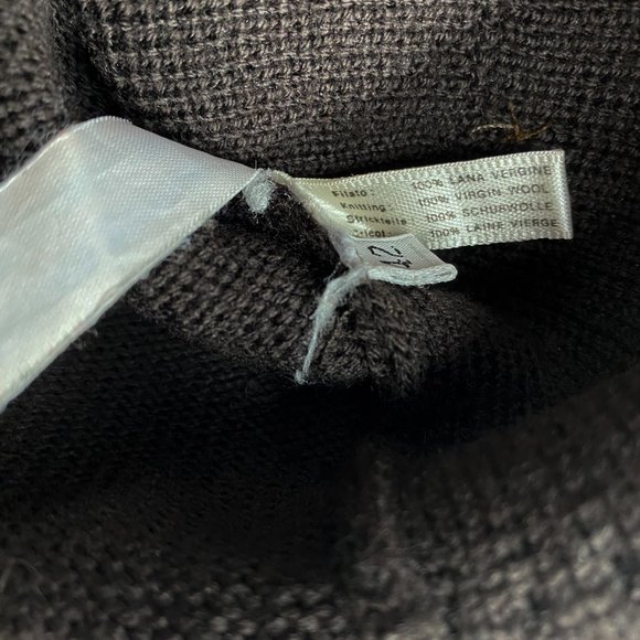 MAURIZIO PECORARO Wool Leather Patchwork Sweater - Picture 14 of 15